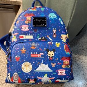 Loungefly Blue Disney Character Kids Backpack
